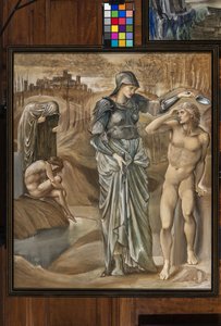 Perseuksen kutsu, noin 1876 (guassi). tekijältä Edward Burne Jones